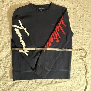 Tommy Hilfiger Men's Navy crewneck with Red and White Accents